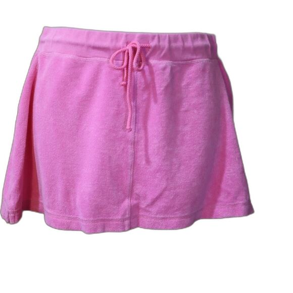 Lilly Pulitzer Vintage Y2K Pink Terrycloth Mini Skirt Tropical Vacation Size S - Picture 1 of 10